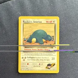 Pokemon TCG Rocket's Snorlax 33/132 Rare Gym Heroes English 2000 Basic 90 HP - Image 1