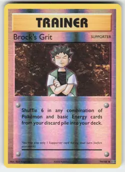 Brock's Grit 74/108 Uncommon Evolutions Pokemon Reverse Holo Moderately Played - Image 1
