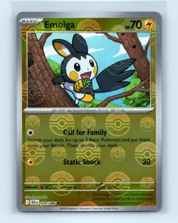 Pokemon tcg SV: Black Bolt Emolga (Poke Ball Pattern) Near Mint or Better - Image 1