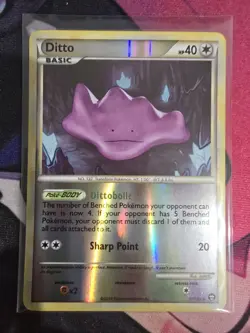 Pokemon TCG Ditto 17/102 HeartGold & Soulsilver HGSS Triumphant Reverse Holo LP - Image 1