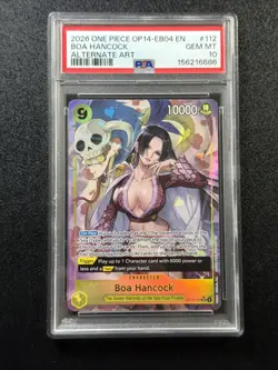 One Piece OP14-EB04 the Azure Sea's Seven Boa Hancock ALT ART OP14-112 PSA 10 C4 - Image 1