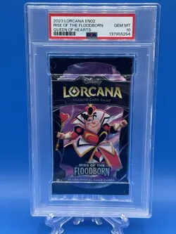 PSA 10 - 2023 Disney Lorcana Rise of the Floodborn Queen of Hearts Art Foil Pack - Image 1