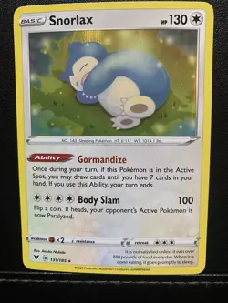 Snorlax Holo Rare 131/185 Pokemon Card Sword & Shield Vivid Voltage NM - Image 1