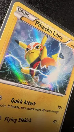 2016 Pokemon XY Trainer Kit Pikachu Libre 30/30 Holo Card NM - Image 2