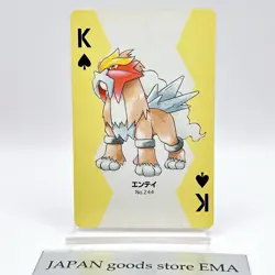 Entei Pokemon #244 Playing Card Gold Poker Pichu Nintendo Japanese Vintage Rare - Image 1