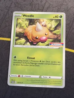 Pokemon 2021 Indonesia Weedle Promo Card 237/S-P Stamped Indomaret - Image 1