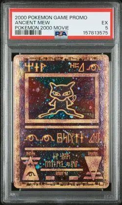 2000 Pokemon Movie Ancient Mew Promo PSA 5 EX WOTC Holo w/ Info Card - Image 1