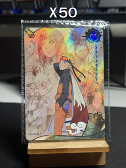Lot of 50 Naruto Kayou Promo Naruto Uzumaki NRIE-PR-002 Sealed English PR Card - Image 1