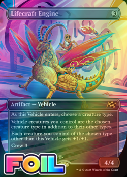 x1 Lifecraft Engine DFT Aetherdrift MTG 329 FOIL RARE BORDERLESS M/NM 1x - Image 1