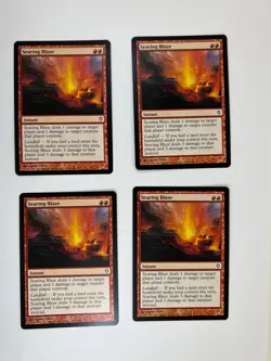 Magic The Gathering Worldwake 4x Searing Blaze #90/145 MTG TCG CCG Playset - Image 3