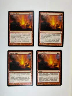 Magic The Gathering Worldwake 4x Searing Blaze #90/145 MTG TCG CCG Playset - Image 5