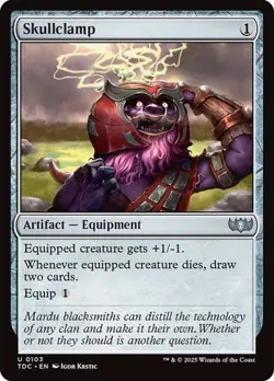 NM Skullclamp, MTG, Tarkir: Dragonstorm, Magic the Gathering, 103 - Image 1