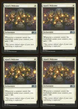 4x Ajani's Welcome Uncommon M19 Core Set 2019 LP/NM Playset Magic the Gathering - Image 1