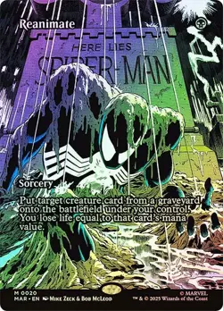 Reanimate Foil Borderless Marvel's Spider-Man NM MTG - Image 1