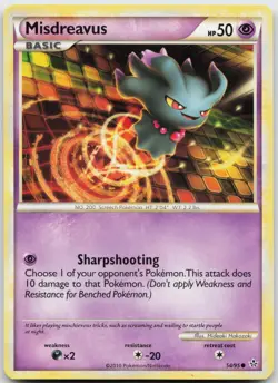 Misdreavus 54/95 Common HGSS Unleashed Pokemon Near Mint - Image 1