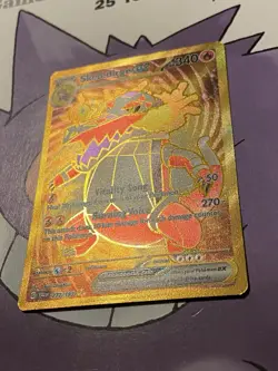 Pokemon Paldea Evolved Skeledirge EX 272/193 Gold Hyper Rare NM* - Image 2
