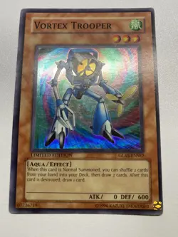 Yugioh Vortex Trooper Super Rare Limited Edition GLAS-ENSE2 HP - Image 1