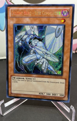 Yugioh Destiny Hero Disk Commander LCGX-EN133 Secret Rare Legendary Collection - Image 1