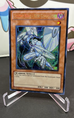 Yugioh Destiny Hero Disk Commander LCGX-EN133 Secret Rare Legendary Collection - Image 1
