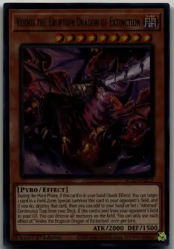 Veidos the Eruption Dragon of Extinction Ultra Rare 2025 Mega-Pack MP25-EN175 LP - Image 1