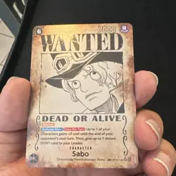 Bandai One Piece CCG Sabo OP13-120 Carrying on His Will Secret Rare Holo - Image 4