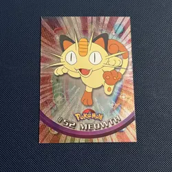 2000 Topps Chrome Series 1 Meowth #52 TV Animation Series Pokemon Card foil - Image 1
