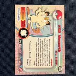 2000 Topps Chrome Series 1 Meowth #52 TV Animation Series Pokemon Card foil - Image 2