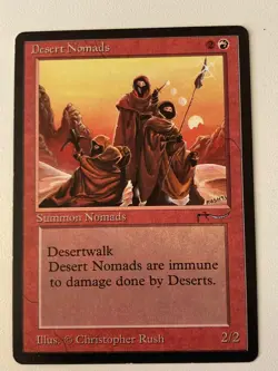 Magic the Gathering MTG Arabian Nights Desert Nomads NM (Beta Bob) - Image 1