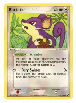 Rattata 71/109 EX Team Rocket Returns Pokemon Card - Image 1