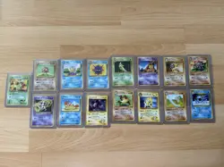 Vintage Japanese Pokemon Card Lot 15 Cards Jungle Base Holo Scyther Mr Mime WOTC - Image 1