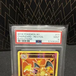 Pokemon Charizard 11/108 Evolutions Reverse Holo Rare PSA 9 Card - Image 3