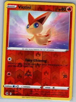 Victini 036/264 Reverse Holo SWSH08: Fusion Strike - Pokemon Card - NM - Image 1