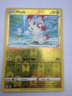 Plusle 089/264 Reverse Holo Fusion Strike Pokemon Card Pokemon TCG NM Near Mint - Image 1