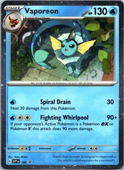 Vaporeon - (Cosmos Holo) Promo SV: Scarlet & Violet Promo Cards 168 NM - Image 1