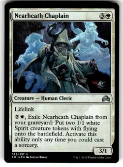 Shadows over Innistrad Magic: The Gathering Nearheath Chaplain FOIL MTG NM - Image 1