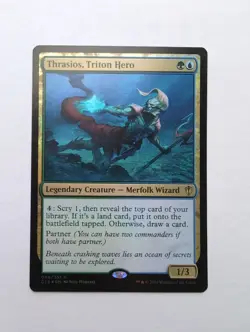 MTG Thrasios, Triton Hero (C16) Commander 2016 Foil Rare 046/351 - Image 1