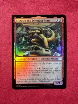 Stegron The Dinosaur Man Magic The Gathering MTG SPM Marvel’s Spider-Man 95 Foil - Image 1