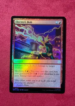 Electro’s Bolt - Magic The Gathering MTG SPM Marvel’s Spider-Man #77 Foil - Image 1