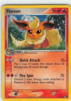 Flareon 2/17 Cosmo Holo Rare POP Series 3 Pokemon LP Fukuda - Image 1