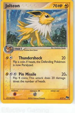 Jolteon 3/17 Rare POP Series 3 Pokemon LP Fukuda - Image 1