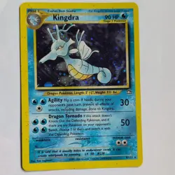 Pokemon TCG Kingdra 8/111 Neo Genesis Holo Rare 90 HP Unlimited English - Image 1