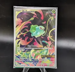 Bulbasaur 133/132 Illustration Rare Mega Evolution Stamped Pokemon - SEALED - Image 1