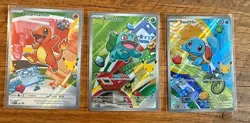 Pokemon First Partner Illustration Collection Series 1 Kanto GEN 1 Starters Set - Image 1
