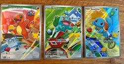 Pokemon First Partner Illustration Collection Series 1 Kanto GEN 1 Starters Set - Image 3