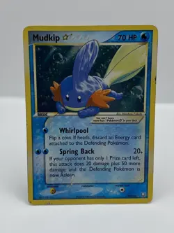 Mudkip GOLD STAR Holo Ultra Rare 107/109 Pokemon English Team Rocket Returns - Image 1