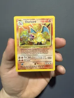 Pokemon Charizard 4/102 Base Set Holo Rare WOTC 1999 Vintage Heavily Played HP - Image 1