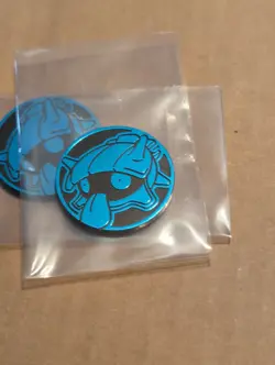 Pokemon Dark Blue Shellder Mini Coin From 151 Chinese - Image 1