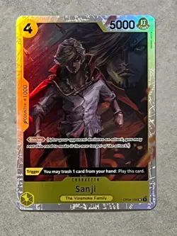 One Piece TCG Sanji OP04-104 Super Rare Holo English - Image 1