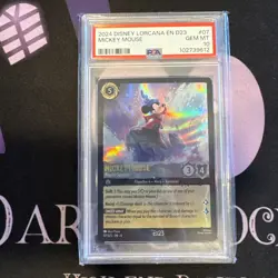 2024 DISNEY LORCANA EN D23-D23 EXPO PROMO MICKEY MOUSE - PLAYFUL SORCERER PSA 10 - Image 1