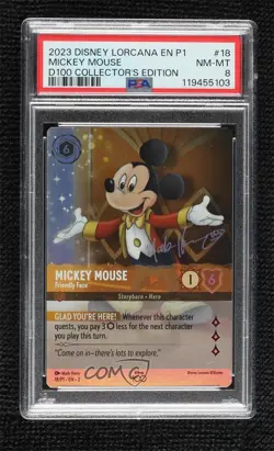 2022-Current Disney Lorcana - Promos Foil Mickey Mouse Friendly Face #18/P1 - Image 1